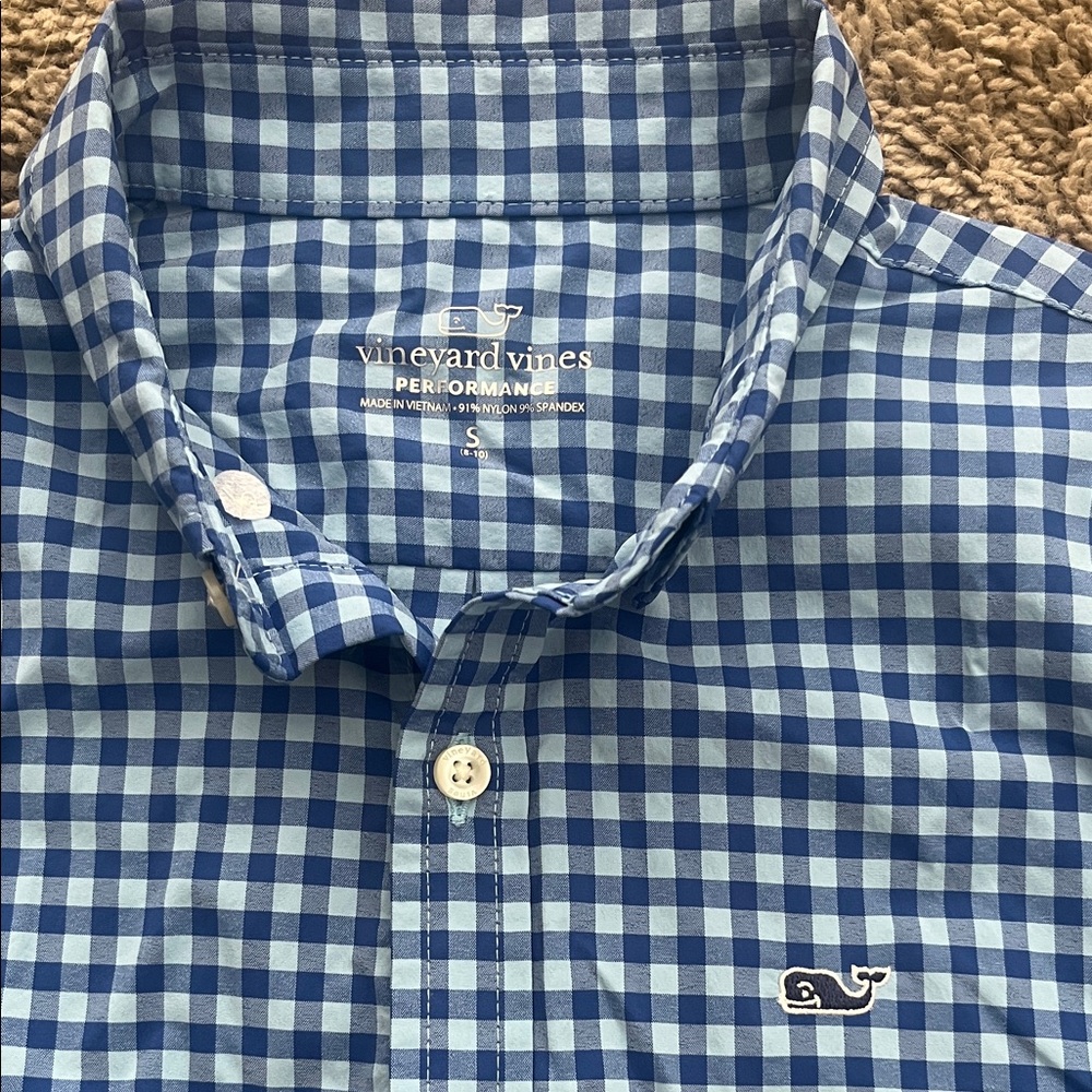 Vineyard Vines Performance Button Up Shirt - Size 8/10 - Picture 2 of 3